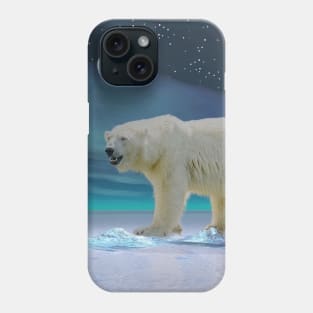 Polar Bear in Moonlight Phone Case