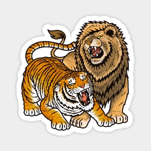 TIGER VS LION Magnet