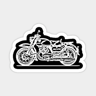 C70 Dream Bike White Sketch Art Magnet