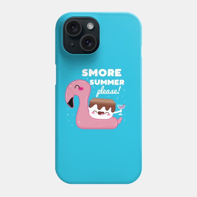 Cute Kawaii Style Marshmallow S'more Pun Phone Case by MedleyDesigns67