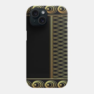 Vintage Retro black and gold  art deco pattern Phone Case