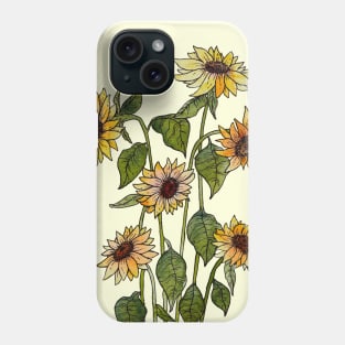 Sunflowers Watercolour Phone Case