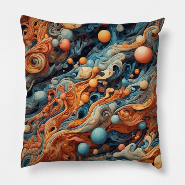 Cosmic Time Warp V3 Pillow by GracePaigePlaza