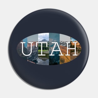 Utah Mountains sticker, face mask, shirt Pin