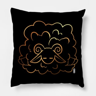 Golden Sheep Tired Pillow