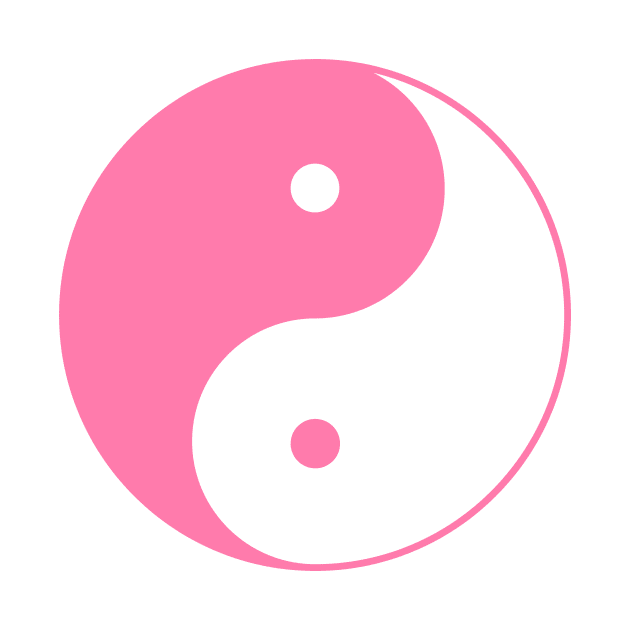 Yin Yang Pink- Ancient Chinese philosophy symbol by mrsupicku