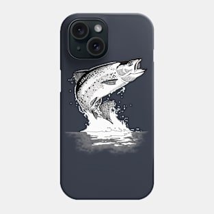 A leaping salmon. Phone Case