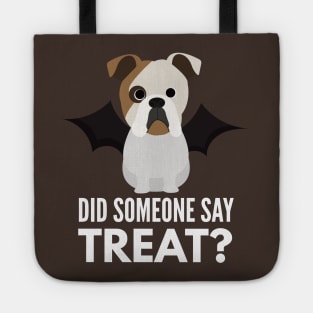 English Bulldog Halloween Trick or Treat Tote