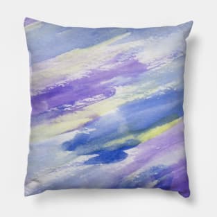 Abstract Watercolour 2 (Purple-Yellow) Pillow