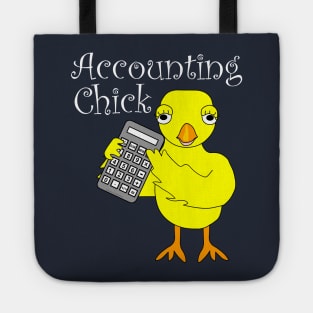 Accounting Chick White Text Tote