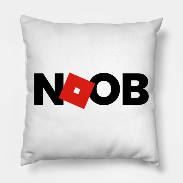 Roblox NOOB Black And Red Pillow by souvikpaul