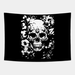 gothic skull with roses Tapestry