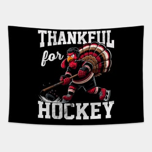 Thankful for Hockey Turkey Tapestry