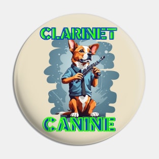 Dog Clarinetist: "Clarinet Canine" Pin