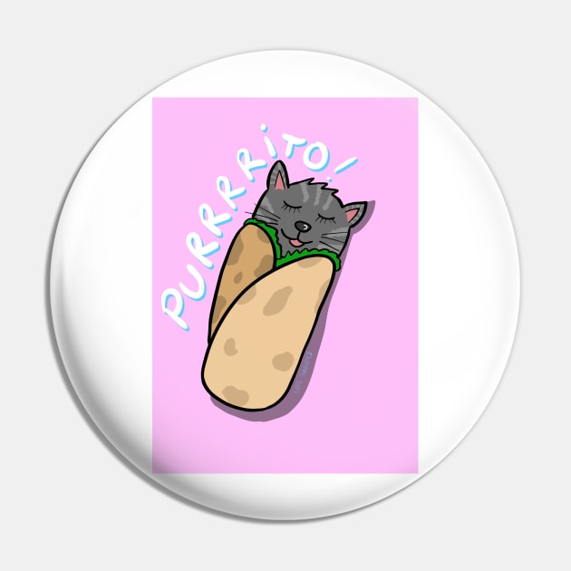 Purrito Pin by Lois Doodles