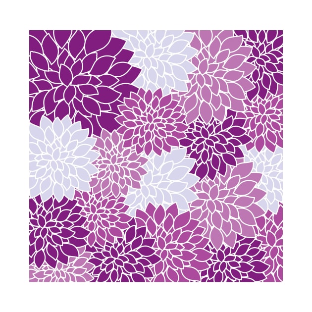 Purple Floral Pattern by FloralPatterns