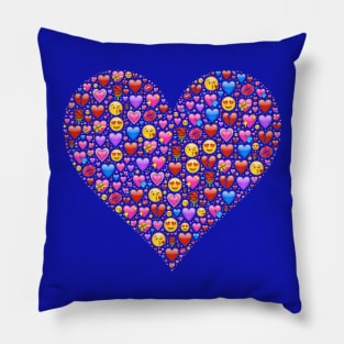 A Heart Full of Love Emojis Pillow