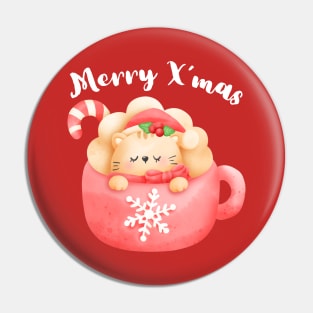 Merry Christmas, Merry X’mas, Meowy Christmas cute and adorable Christmas cat. Pin