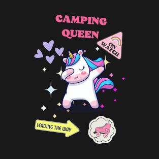 Camping Queen unicorn T-Shirt