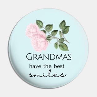 Grandmother Floral Design for Grandma Mug Pin