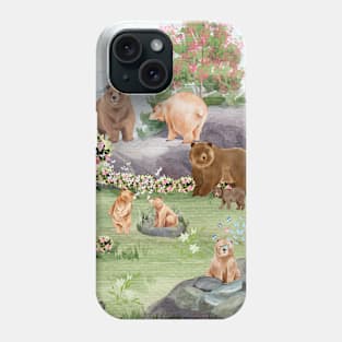 Landscape with bears Phone Case