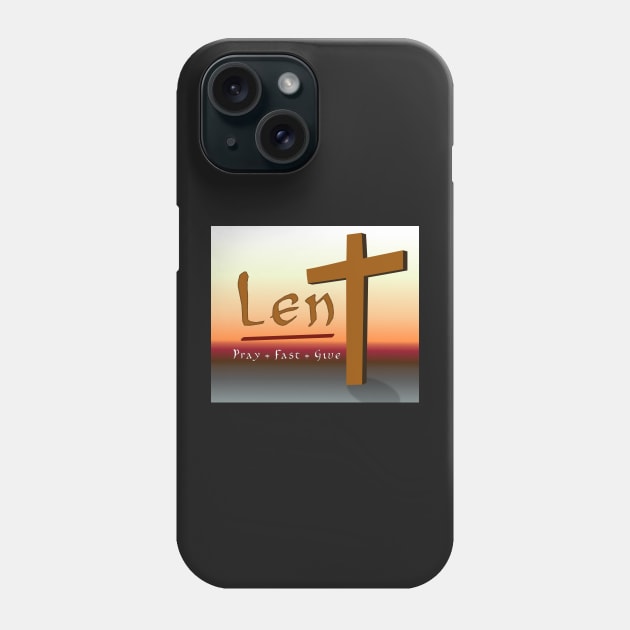 Lent - Pray Fast Give Phone Case by SolarCross