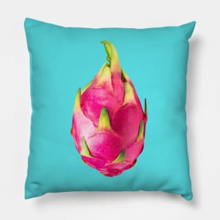 Dragon Fruit Bright Turquoise - Funky Hong Kong Summer Fruits Pillow