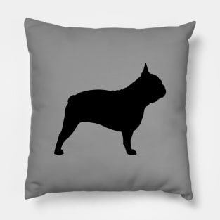 Black French Bulldog Silhouette Pillow