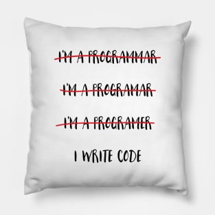 I Write Code Pillow