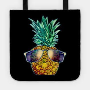 Hawaiian Pineapple with Sunglasses Aloha Beach Tote