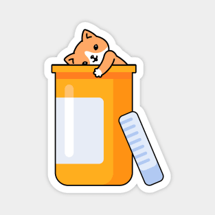 Cute Cat Antidepressant Pill Bottle Mental Health Matters Magnet