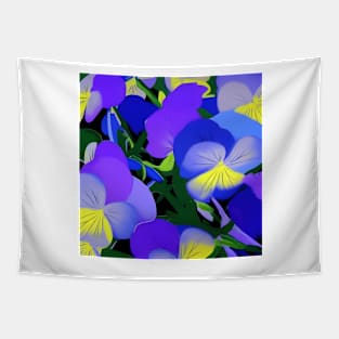 Little Purple Pansies Tapestry