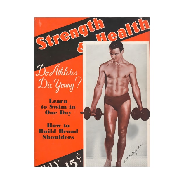 STRENGTH & HEALTH - Vintage Physique Muscle Male Model Magazine Cover by SNAustralia