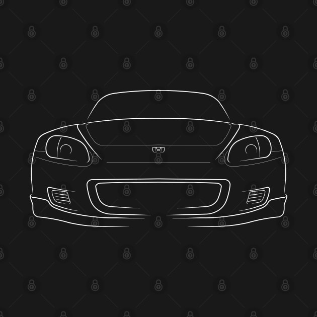 Honda S2000 ap1 - front stencil, white by mal_photography