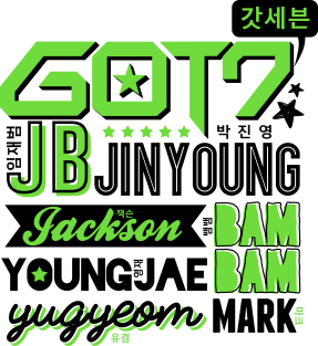 GOT7 Font Collage 2 Magnet