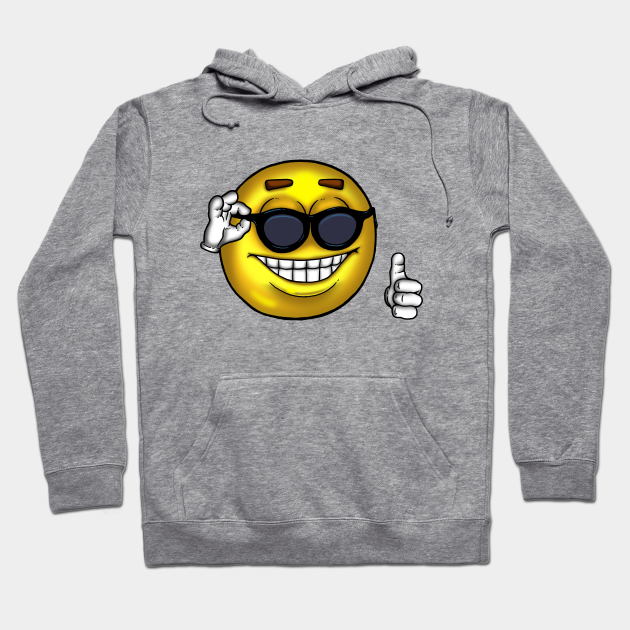 Sunglasses Thumbs Up Meme Emoji Hoodie Teepublic