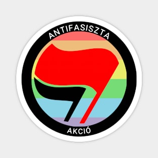 Antifascist Action (Hungarian, LGBT Pride) Magnet