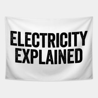 Electricity Explained (Black) Tapestry