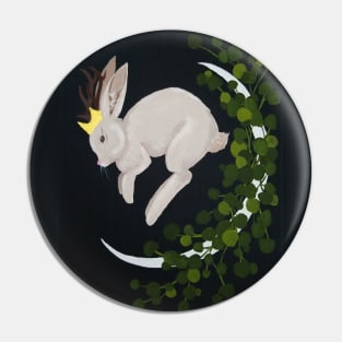 Jackalope King Jumps Over the Moon Pin