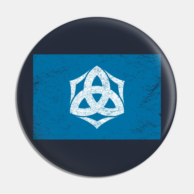 Kashiwazaki, Niigata Trinity Symbol - Distressed Pin by calvinistbrony