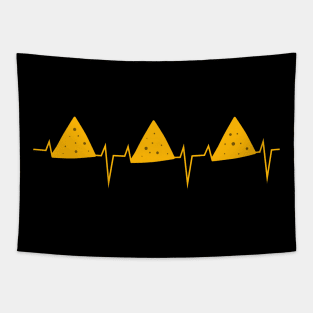 Tortilla Chip Heartbeat - Tortilla Chip Day Tapestry