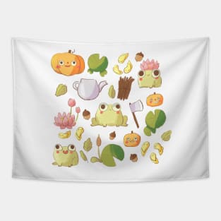 Cute frogs pattern Tapestry