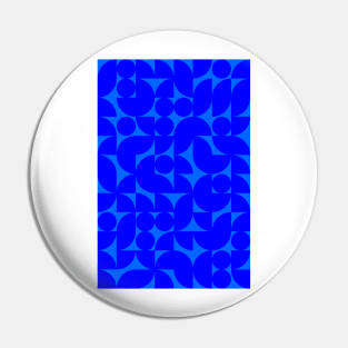 Men Bluish Geometric Pattern - Shapes #6 Pin