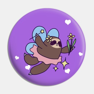 "I Love You" Fairy Sloth Pin