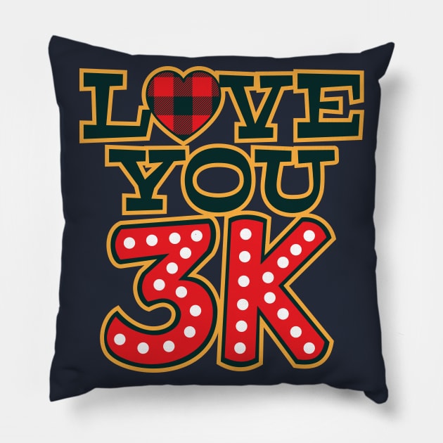 Love You 3K Pillow by MZeeDesigns