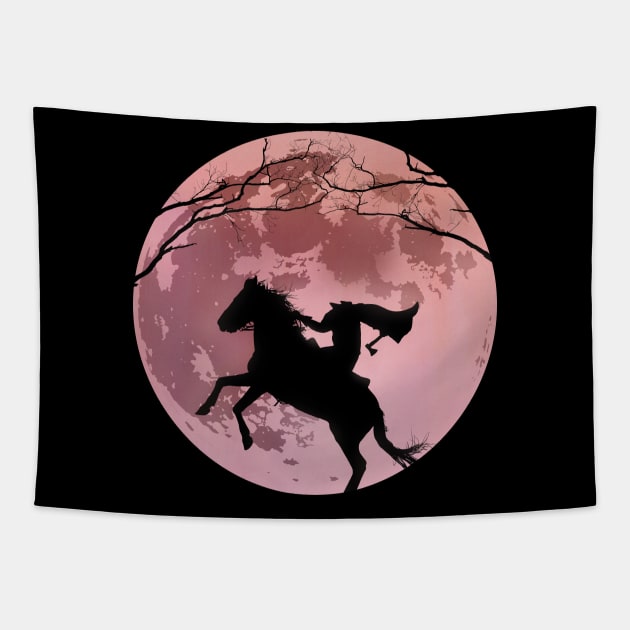 The Headless Horseman Tapestry by Moon Lit Fox