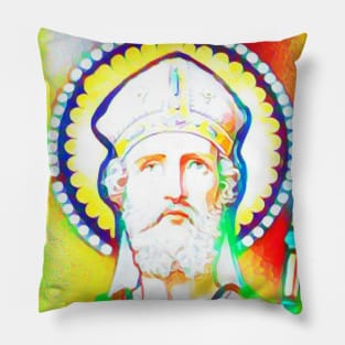 Anselm of Canterbury Colourful Portrait | Anselm of Canterbury Artwork 11 Pillow