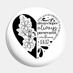 Inspirational 1 Corinthians 13:17 Scripture Pin