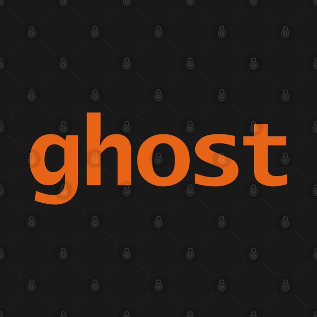 Ghost Halloween Typography Orange Text by ellenhenryart