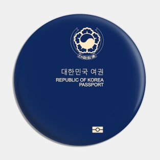 South Korea passport Pin